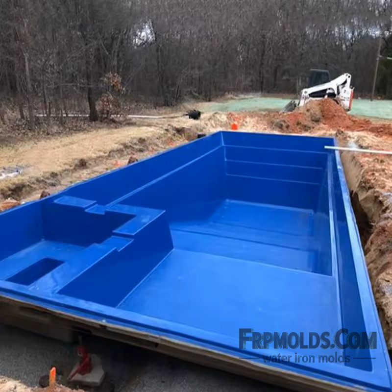 Vacuum forming swimming pool mold, finished swimming pool